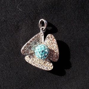 Sterling Silver Pendant with Zirconium crystals